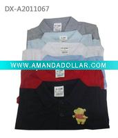 Wholesale 100% cotton PIQUE summer children t-shirt with collar