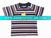 Wholesale 2011 summer yarn dyed children t-shirt