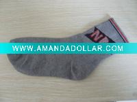 Grey Men socks with Logo Jacquard