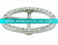 round crystal buckle hardware