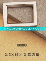 Wholesale 3.3*19*13mm zinc allouy square ring