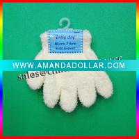 children knitting white gloves
