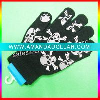 halloween skull gloves
