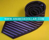 Silk Like Bordered Polyester Necktie