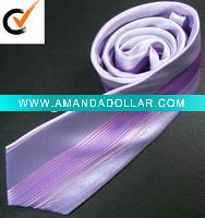 Silk Like Bordered Polyester Necktie