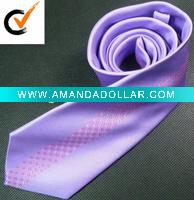 Silk Like Bordered Polyester Necktie