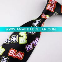 men's 100% polyester neck tie