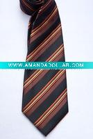 stripe woven polyester necktie