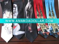 Printed polyester necktie