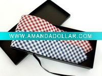 100% check design polyester necktie