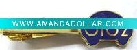 Metal enamel tie clip