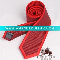 Wholesale fashion tie in serging style in red