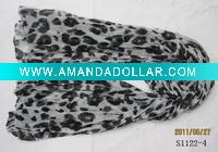 Wholesale POLYESTER LEOPARD PRINT SCARF WITH FRINGES 2011 FASHION DESIGN