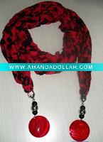 scarf with beads
