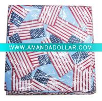 Wholesale 100% cotton national flag scarf