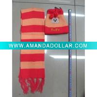 Scarf hat and glove set
