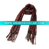 Wholesale Printed Ladies Long Polyester Scarves SAF158