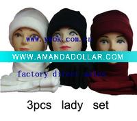 Wholesale promotion gifts polar fleece 3 pcs set