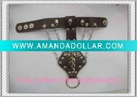 Wholesale DIY Hand-made fashion Stud Punk PU Bracelet metal Bracelet