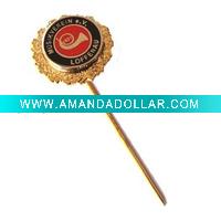 Wholesale Fashion Long Gold Needle Pin with Badge