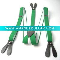 Wholesale Three Elastic Suspenders with PU clip & metal adjustble buckle