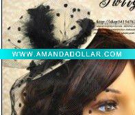 Wholesale 2011 stylish lady's mini top hat/hair clips/headband