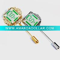 Wholesale Fashion Long Needle Pin with Badge