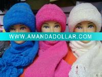 knitted hat,scarf