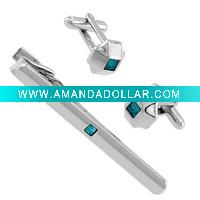 Fashion Casting Cufflinks and Tie Clip