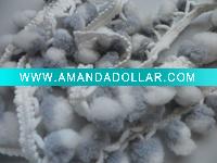High-elastic polyester colorful pompon for accessories.