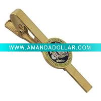 Wholesale Newest Brass Tie Clips with Badge