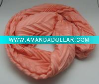 Pleated soft scarf
