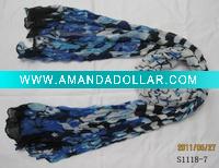 Wholesale POLYESTER PRINT SCARF WITH FLOWER 2011 FASHION DESIGN