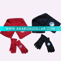 Wholesale promotion gift set Scarf gloves set