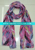 Wholesale 100% Polyester printed fashion scarf, long scarf