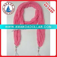 Wholesale Scarf,100% polyester pendant scarf,popular fashion pendant polyester scarf
