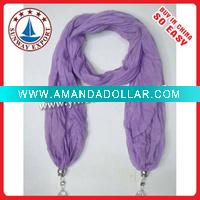 Wholesale Scarf,100% polyester pendant scarf,popular fashion pendant polyester scarf