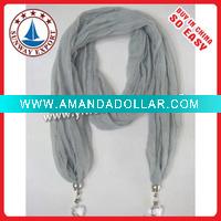 Wholesale Scarf,100% polyester pendant scarf,popular fashion pendant polyester scarf