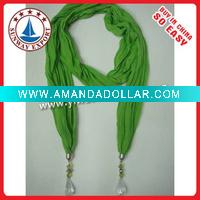 Wholesale Scarf,100% polyester pendant scarf,popular fashion pendant polyester scarf