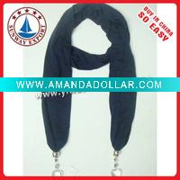 Wholesale Scarf,100% polyester pendant scarf,popular fashion pendant polyester scarf