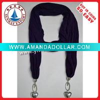 Wholesale Scarf,100% polyester pendant scarf,popular fashion pendant polyester scarf