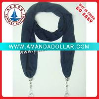 Wholesale Scarf,100% polyester pendant scarf,popular fashion pendant polyester scarf