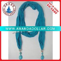 Wholesale Scarf,100% polyester pendant scarf,popular fashion pendant polyester scarf