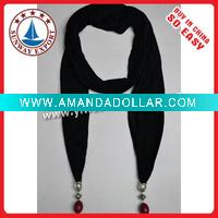 Wholesale Scarf,100% polyester pendant scarf,popular fashion pendant polyester scarf