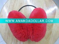 Wholesale latest fashione designe hot sell comfortable keeping warm earmuffs in red color with snowflake