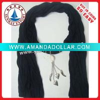 Wholesale Scarf,100% polyester pendant scarf,popular fashion pendant polyester scarf