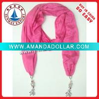 Wholesale Scarf,100% polyester pendant scarf,popular fashion pendant polyester scarf