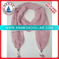 Wholesale Scarf,100% chiffon pendant scarf,popular fashion pendant chiffon scarf