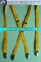 Wholesale Yellow Y shape elastic suspenders