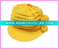 Wholesale 2011 wool kintted crochet winter hat/children cap with wool ball